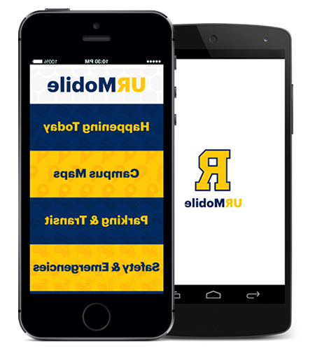 Cell phone showing the UR Mobile app